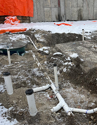 plumbing of the new gym