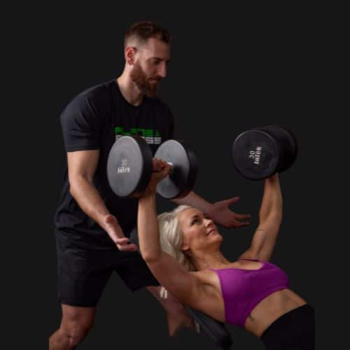 man getting personal training