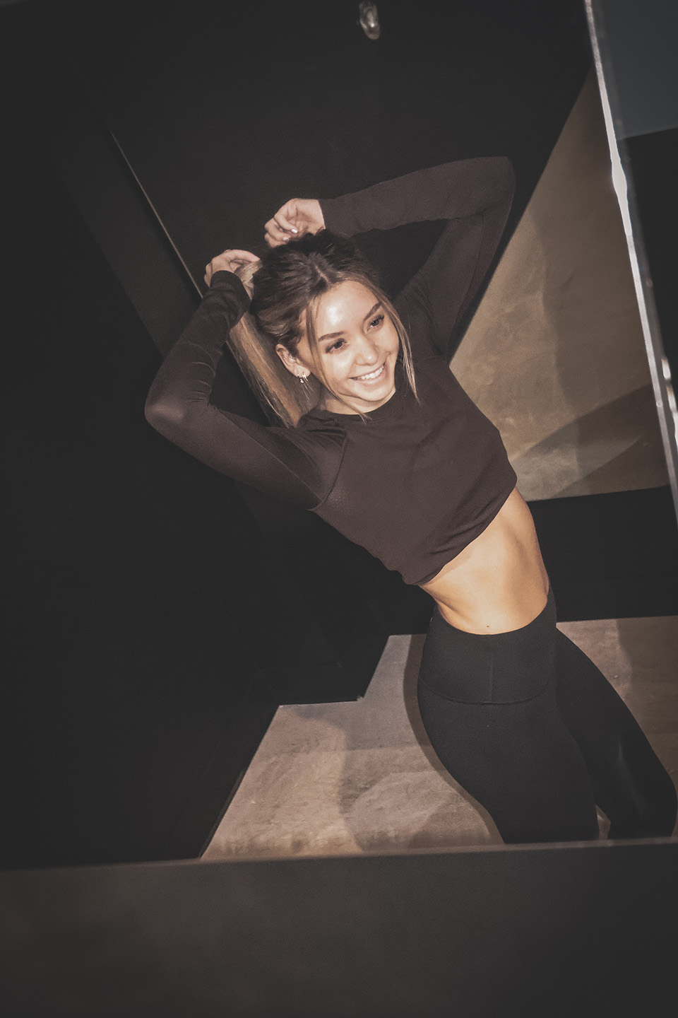 Woman in the posing room